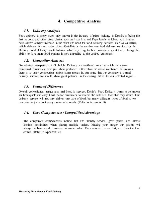 food delivery service business plan template food delivery logistics